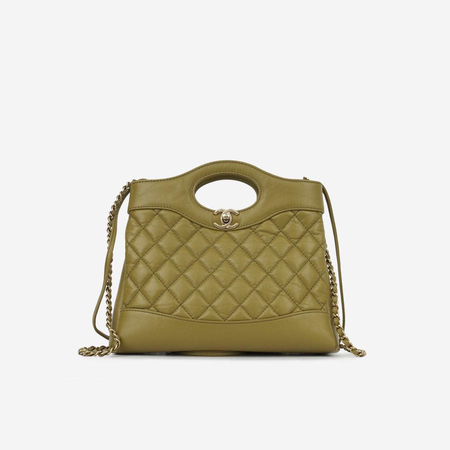 Chanel Luxury Calfskin Gold Handbag Calfskin