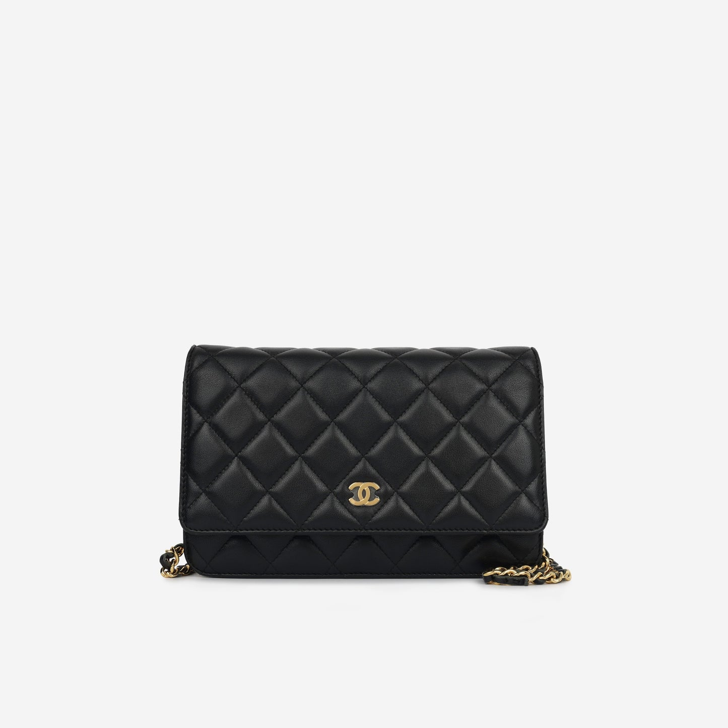 Chanel Wallet On Chain Lambskin Black Crossbody Style 4
