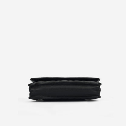 Chanel Wallet On Chain Lambskin Black Crossbody Style 4