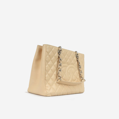 Chanel Shopping Tote Caviar Silver Tote Bag Style 3