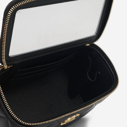 Chanel Vanity Lambskin Black Clutch Style 12