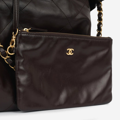 Chanel Luxury Calfskin Gold Tote Bag Style 3