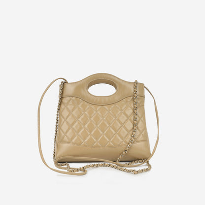 Chanel Luxury Calfskin Gold Handbag