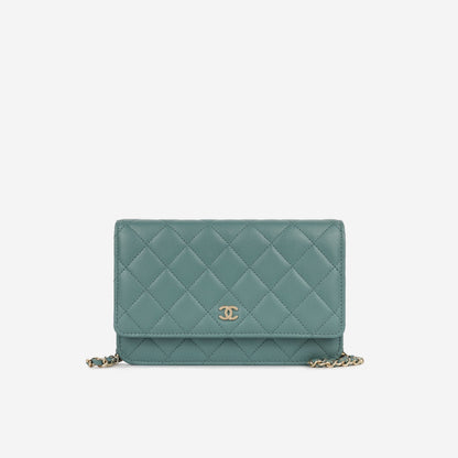 Chanel Wallet On Chain Lambskin Gold Crossbody Style 4