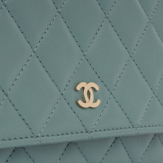 Chanel Wallet On Chain Lambskin Gold Crossbody Style 4