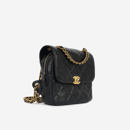 Chanel Lambskin Black Backpack Style 2