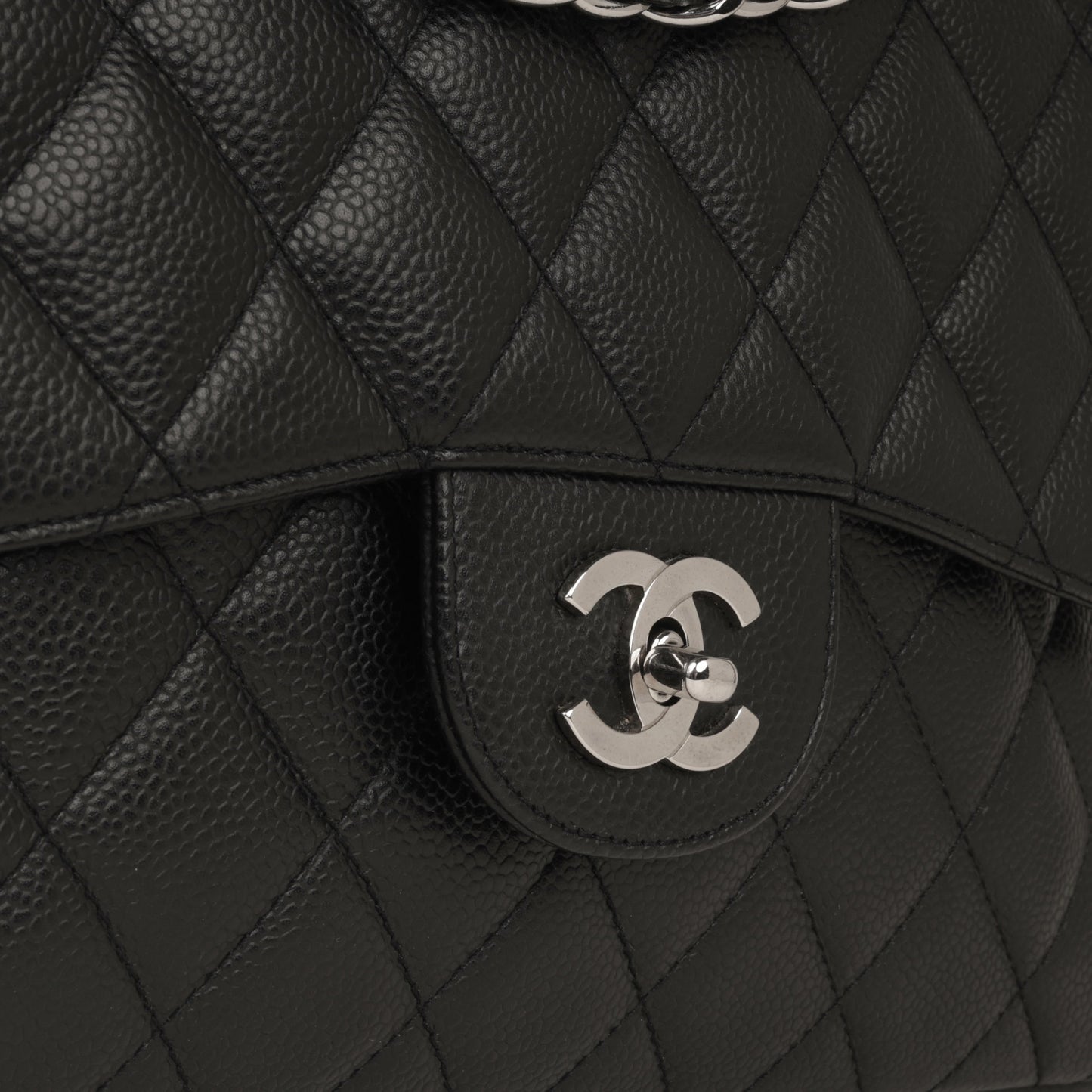Chanel Classic Flap Lambskin Black Shoulder Bag Style 18