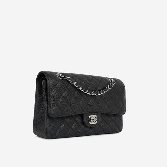 Chanel Classic Flap Lambskin Black Shoulder Bag Style 310