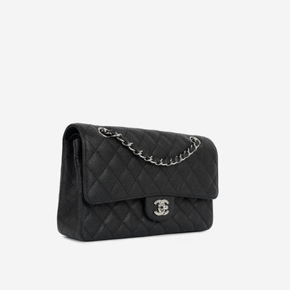 Chanel Classic Flap Lambskin Black Shoulder Bag Style 313