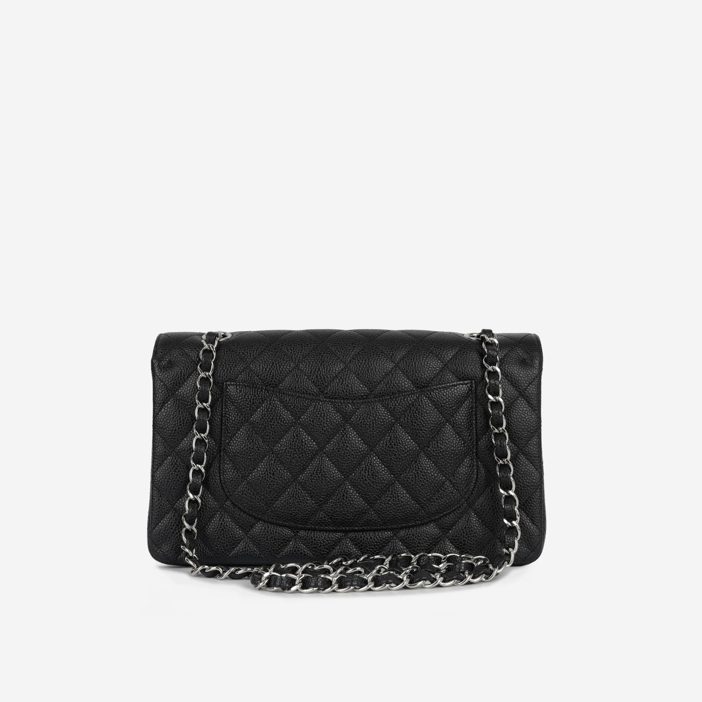 Chanel Classic Flap Lambskin Black Shoulder Bag Style 308