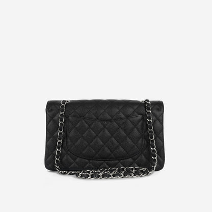 Chanel Classic Flap Lambskin Black Shoulder Bag Style 308