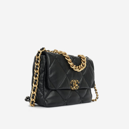 Chanel Chanel 19 Lambskin Black Shoulder Bag Style 14