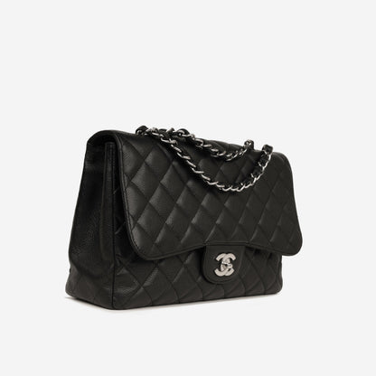 Chanel Classic Flap Lambskin Black Shoulder Bag Style 17