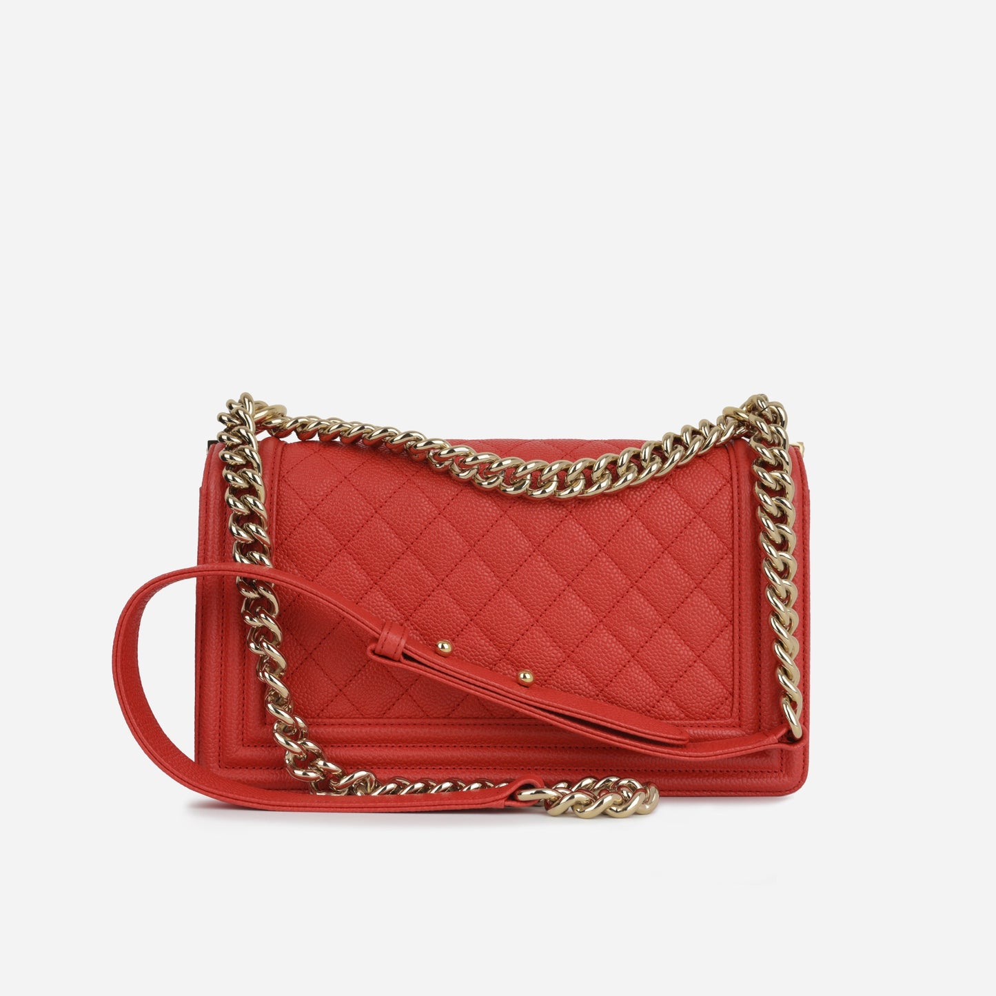 Chanel Boy Bag Caviar Gold Shoulder Bag Style 6