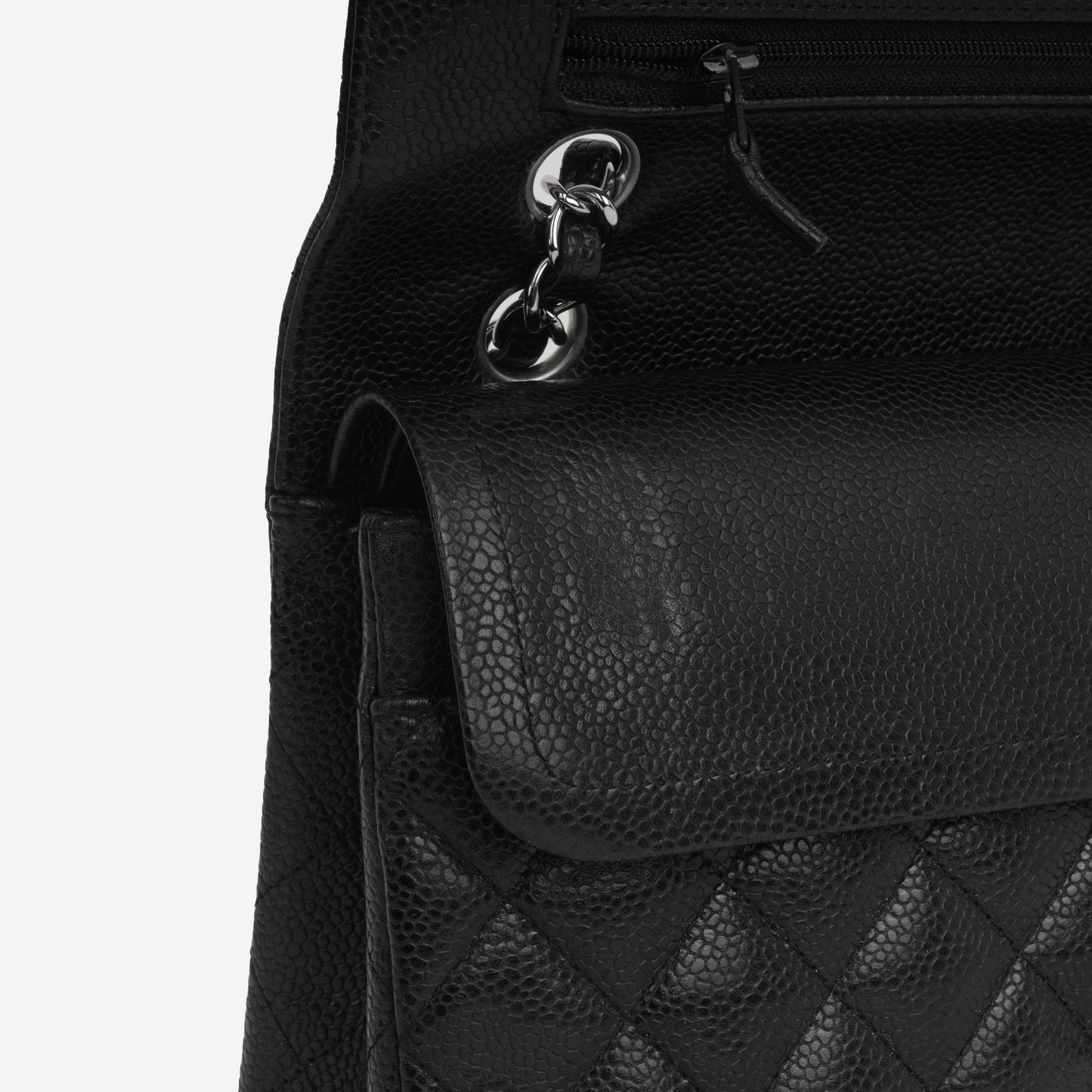Chanel Classic Flap Lambskin Black Shoulder Bag Style 305