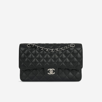 Chanel Classic Flap Lambskin Black Shoulder Bag Style 305