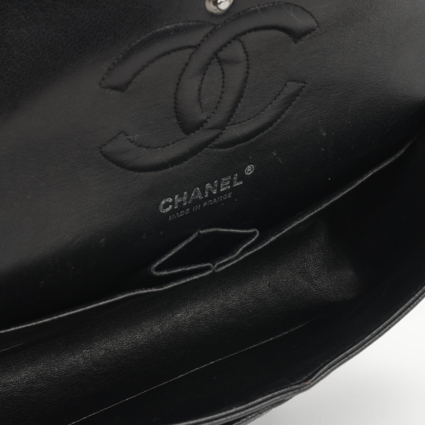 Chanel Classic Flap Lambskin Black Shoulder Bag Style 305