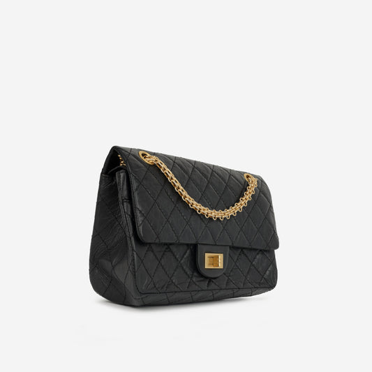 Chanel Classic Flap Lambskin Black Shoulder Bag Style 9