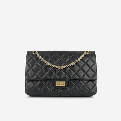 Chanel Classic Flap Calfskin Black Shoulder Bag Style 21