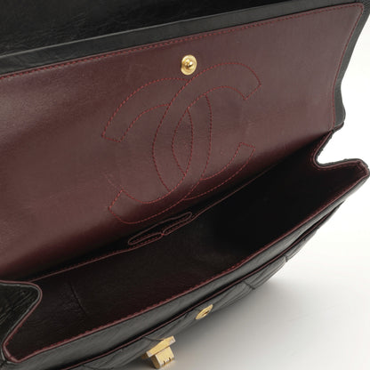 Chanel Classic Flap Calfskin Black Shoulder Bag Style 21