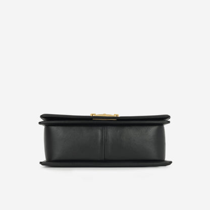 Chanel Boy Bag Lambskin Black Shoulder Bag Style 46