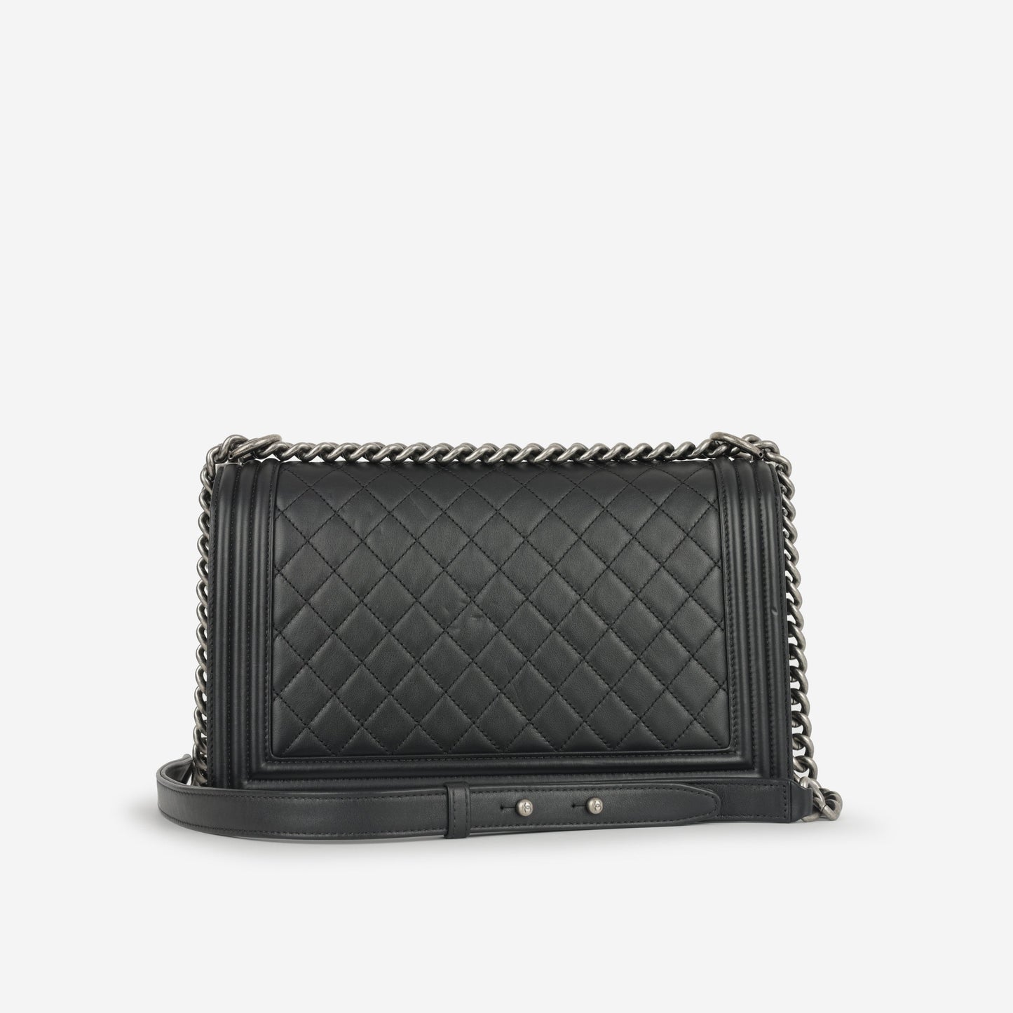 Chanel Boy Bag Lambskin Black Shoulder Bag Style 15