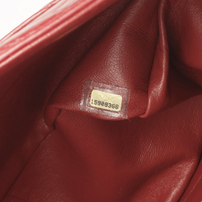 Chanel Classic Flap Lambskin Red Shoulder Bag Style 2