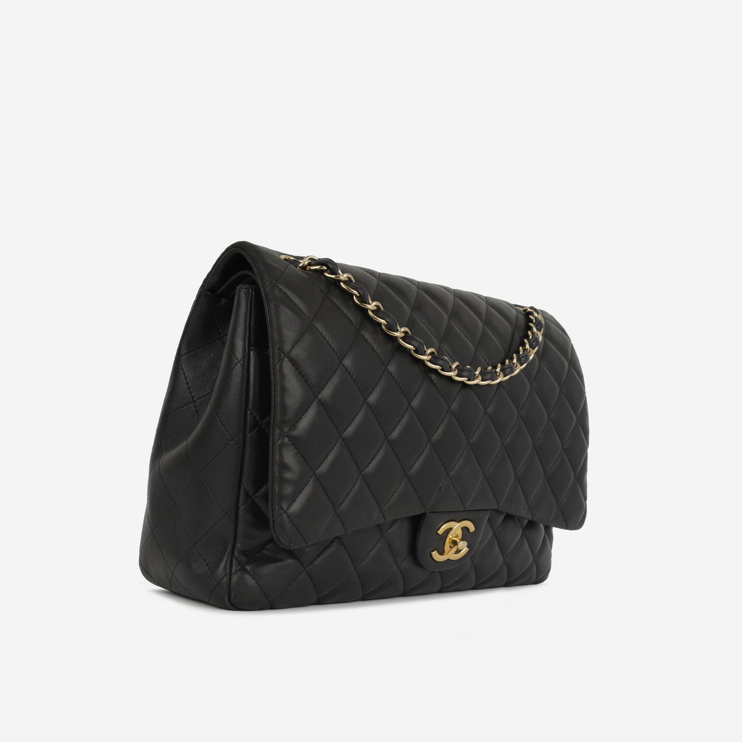 Chanel Classic Flap Lambskin Black Shoulder Bag Style 320