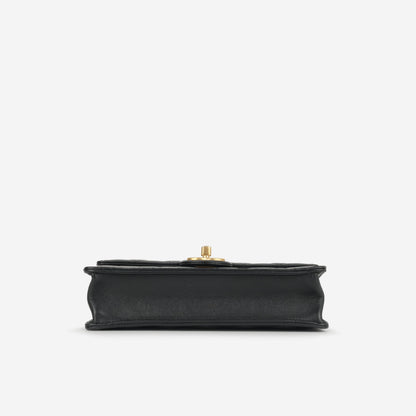 Chanel Classic Flap Lambskin Black Shoulder Bag Style 317