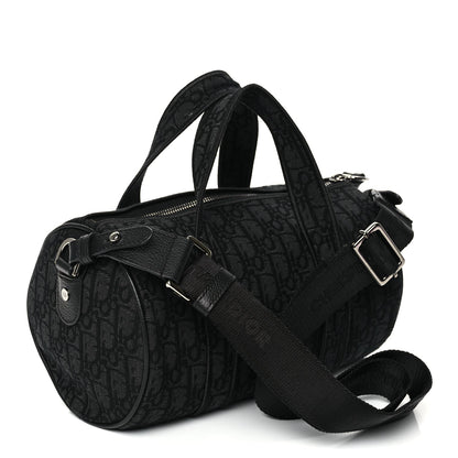 Christian Dior Oblique Jacquard Zipped Messenger Bag Black
