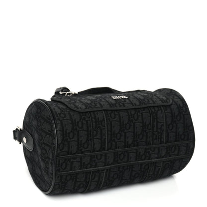 Christian Dior Oblique Jacquard Zipped Messenger Bag Black