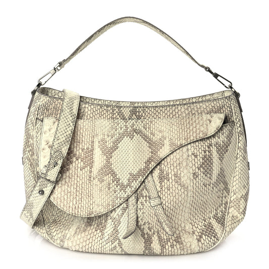 Christian Dior Christian Dior Snakeskin Saddle Soft Bag
