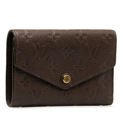 Brown Louis Vuitton Monogram Empreinte Portefeuille Curieuse Wallet