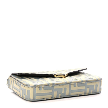 Fendi Vitello Liberty FF Diamonds Wallet On Chain Milk Sage