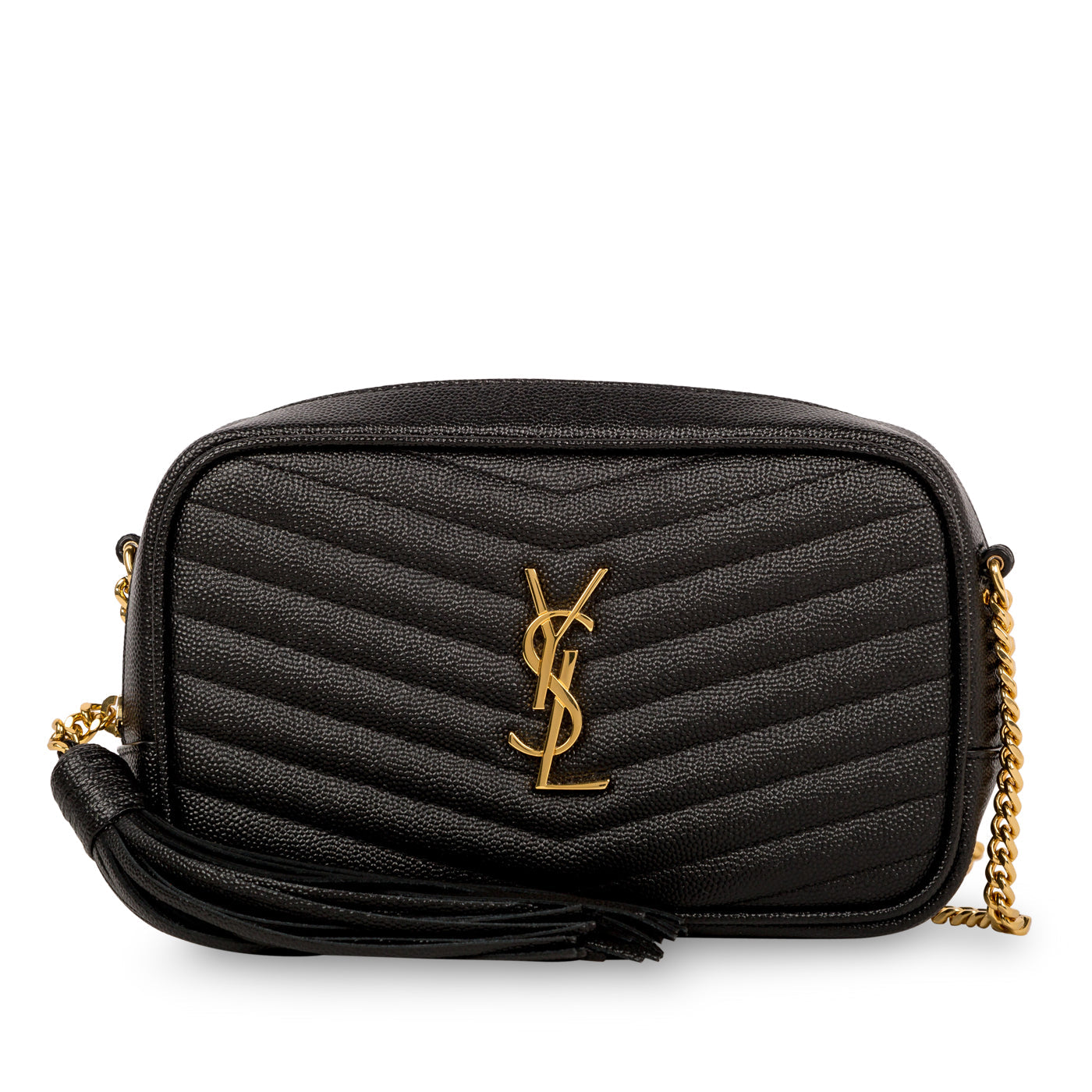 Saint Laurent Lou Leather Black Crossbody Style 39