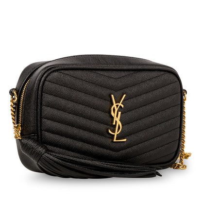 Saint Laurent Lou Leather Black Crossbody Style 39