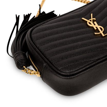 Saint Laurent Lou Leather Black Crossbody Style 39