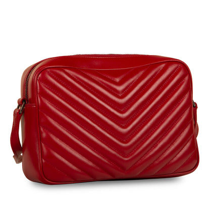 Saint Laurent Lou Lambskin Red Crossbody