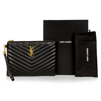 Saint Laurent Luxury Leather Red Clutch Style 11