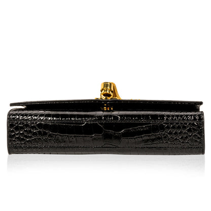 Saint Laurent Kate Crocodile Red Shoulder Bag