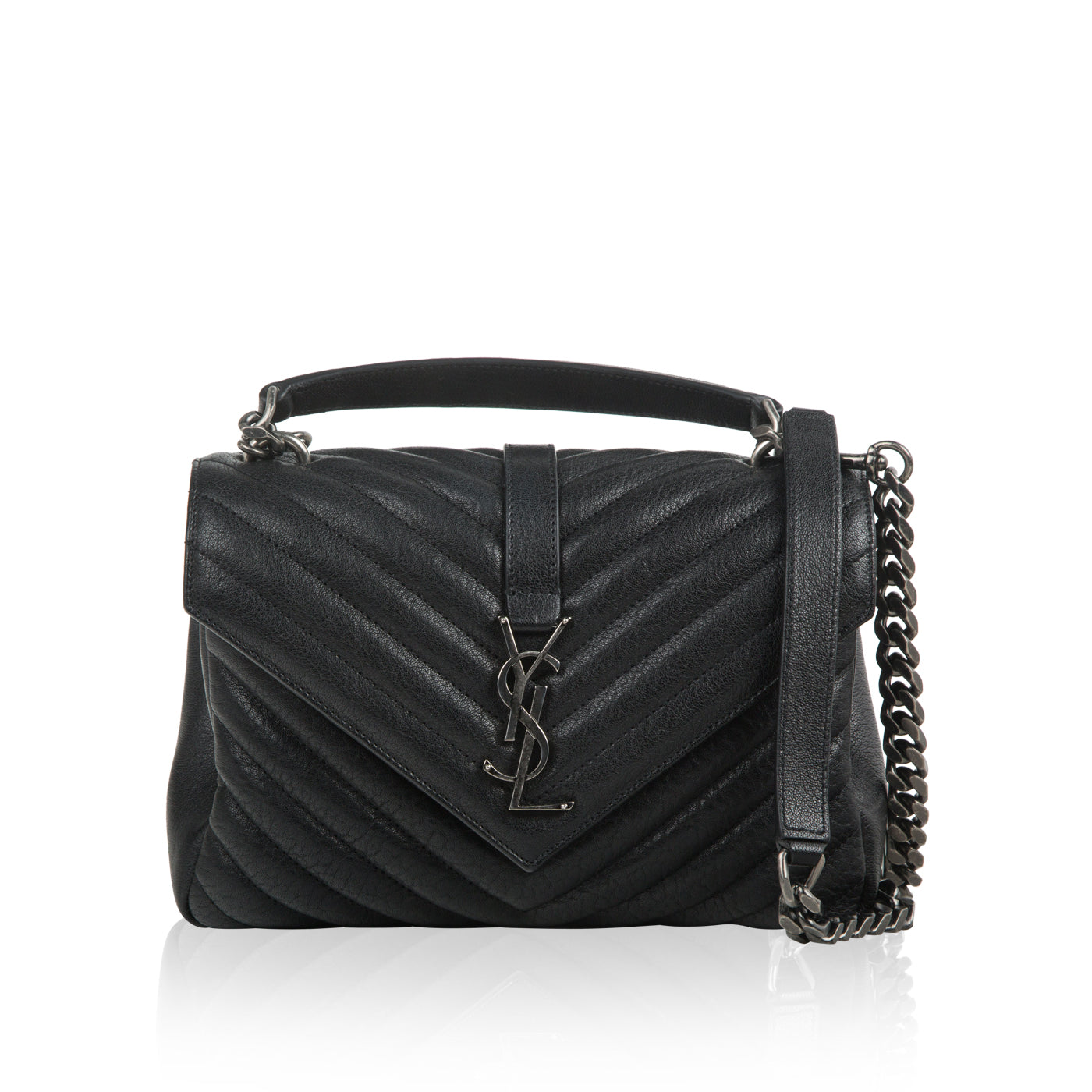 Saint Laurent College Black Shoulder Bag Style 3