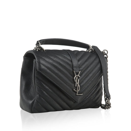 Saint Laurent College Black Shoulder Bag Style 3
