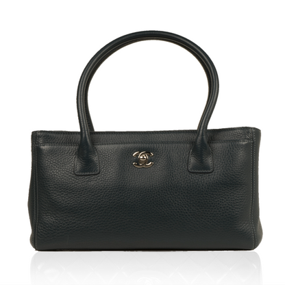 Chanel Timeless Leather Silver Tote Bag