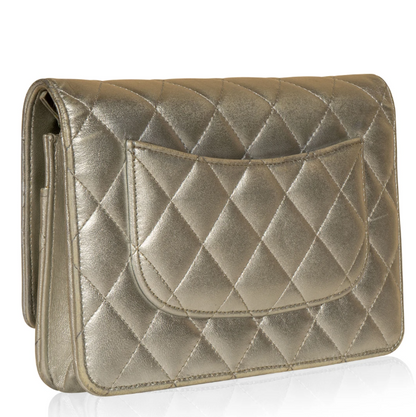 Chanel Wallet On Chain – WOC Quilted Lambskin Grey SiLouis Vuittoner-Toned