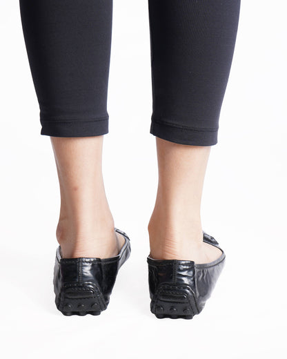 Louis Vuitton  Black Patent Leather Oxford Ballet Flats