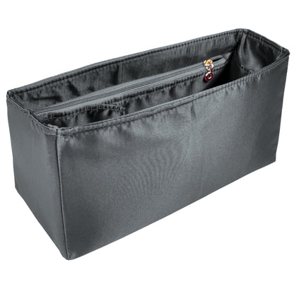 Organizer for [Peekaboo X-Lite Large, Fendi] Bag Insert (Silk, Full-width Zip and Open Pocket)