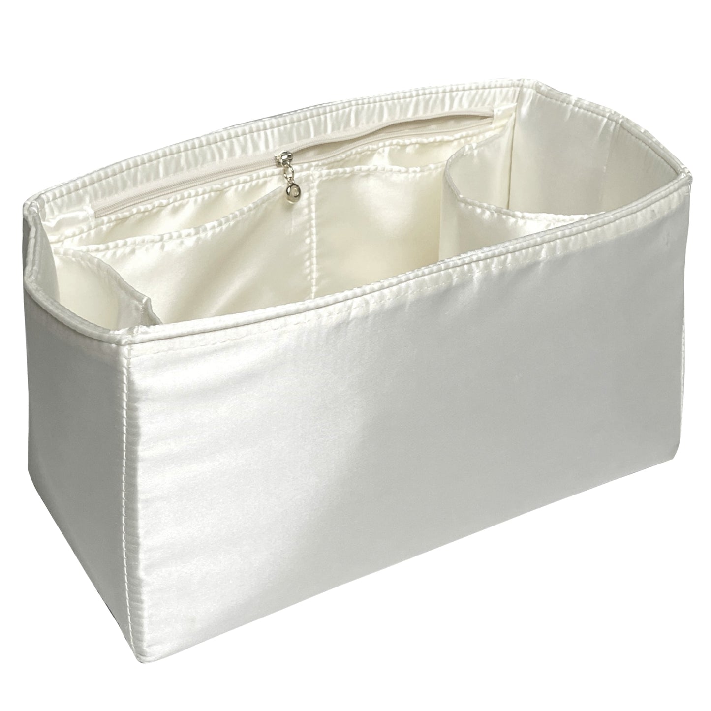 Organizer for [Sunshine Mini, Fendi] Bag Insert (Silk, Full-width Zip and Open Pocket)