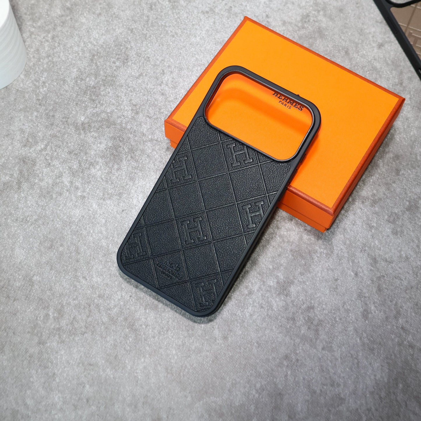 Stamped Leather Hermes iPhone Case