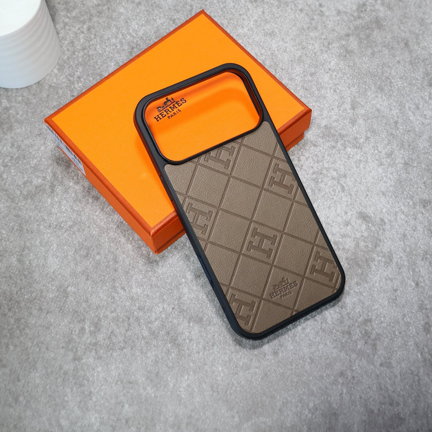 Stamped Leather Hermes iPhone Case
