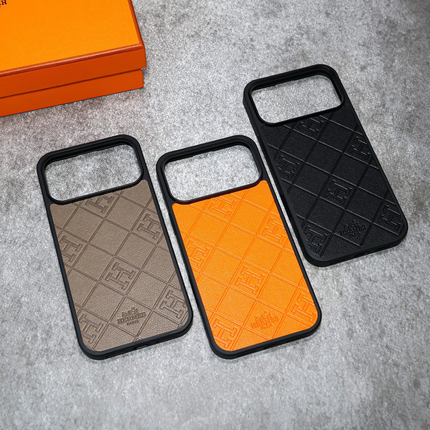 Stamped Leather Hermes iPhone Case